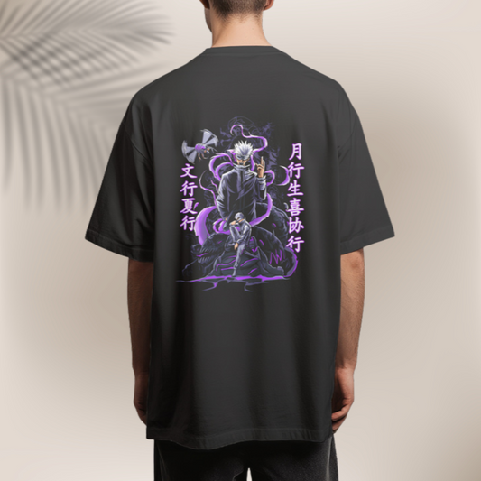 Men’s Purple Aura Anime Warrior Drop Shoulder Tee