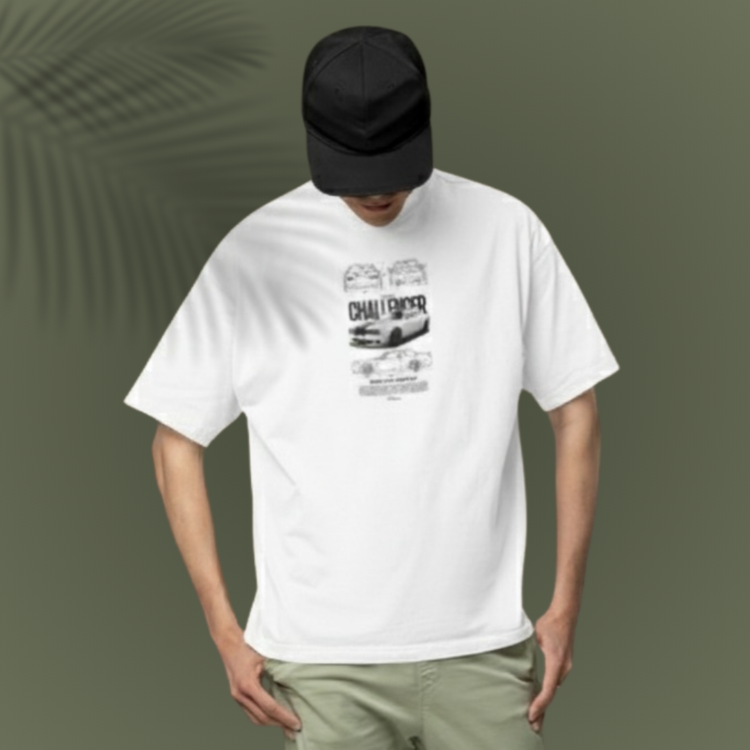 Men's Dodge Challenger Drop Shoulder Tee