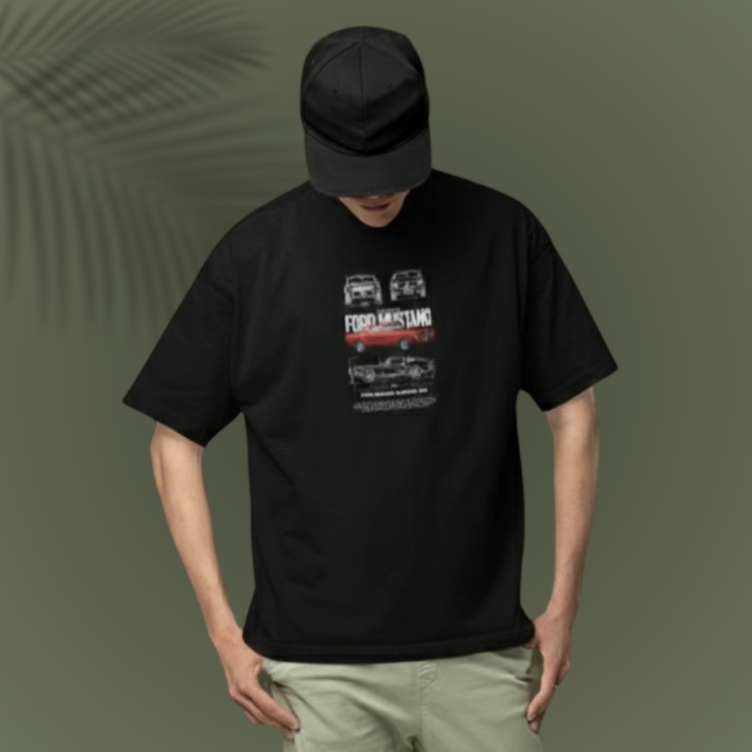 Men's Ford Mustang Drop Shoulder Tee