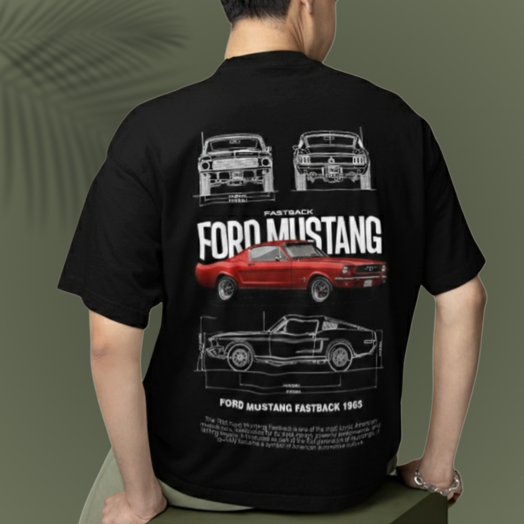 Men's Ford Mustang Drop Shoulder Tee