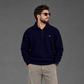 The High-Collar Quarter-Zip Sweatshirt