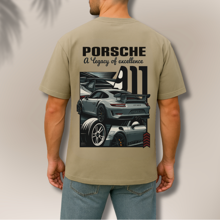 Men’s Porsche Graphic Tee - Custom Size Product