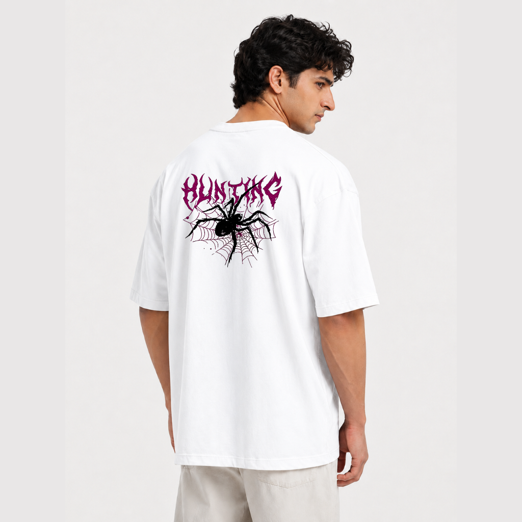 Men's HUNTING Spider Web Drop Shoulder Tee