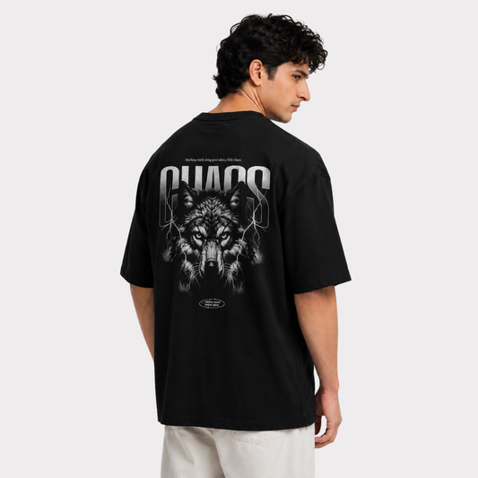 Men’s CHAOS Wolf Drop Shoulder Tee