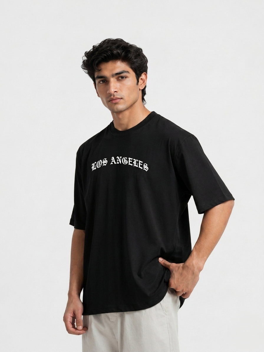 Men's Los Angeles Spider Web Drop Shoulder Tee